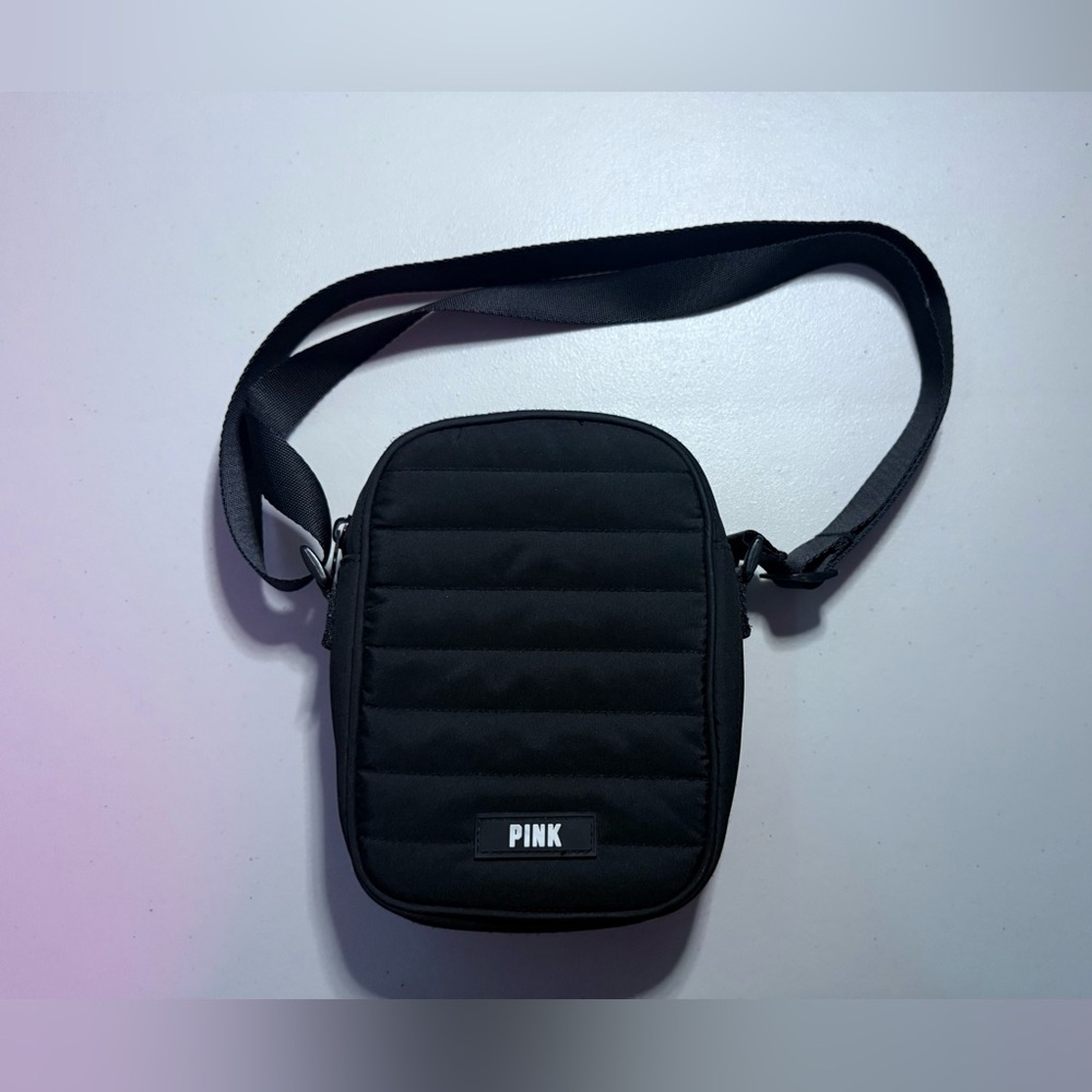 PINK Victoria's Secret Black Messenger Bag